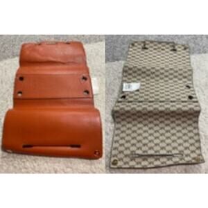 Michael Kors Selma Swap Medium Solid Top Zip Satchel Cover Orange Tan Logo Purse